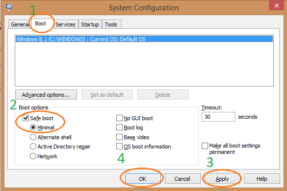 How to get into safe mode