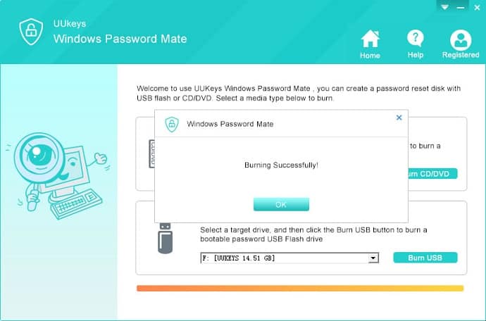 create password recovery disk using uukeys